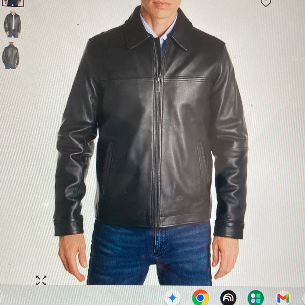 Perry Ellis men’s leather jacket